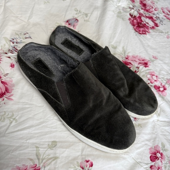 VINCE Verrell Black Suede Leather Slip On Mule Sneaker, Size US 7.5 - Picture 8 of 8